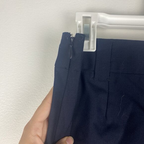 Tory Burch Women's Sailor Wide Leg Trousers Size 2 Navy Blue Small Hole - Picture 6 of 12